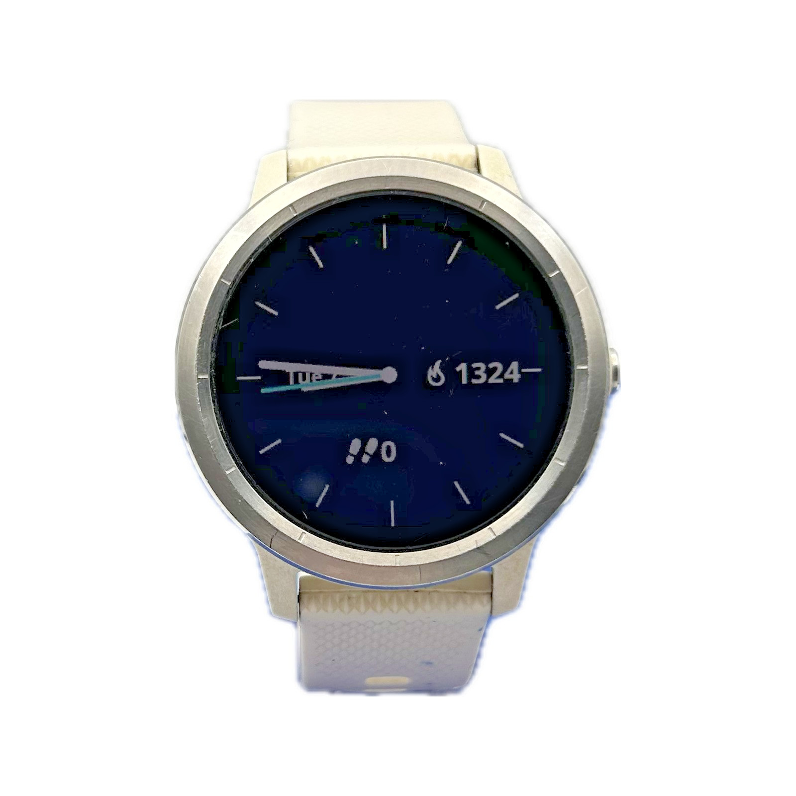 Garmin Vivoactive 3 GPS Smartwatch 43mm White Silicone Band Stainless Bezel