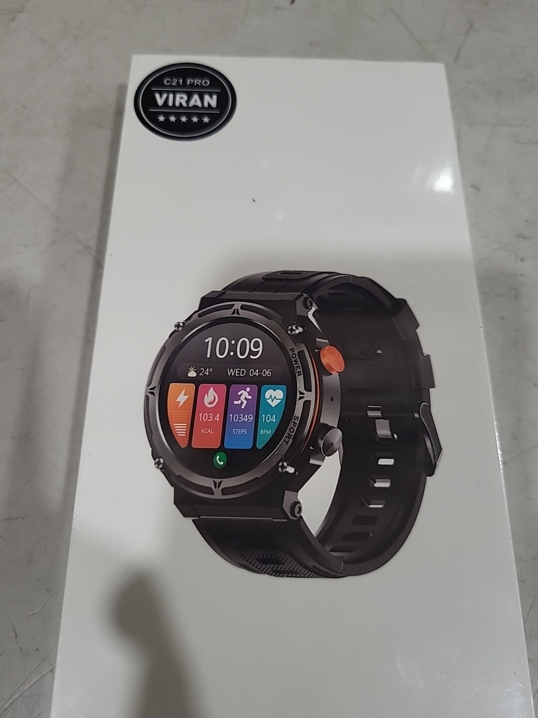Military Smart Watches for Men, VIRAN 5ATM Waterproof Rugged Smart Watch with Bl