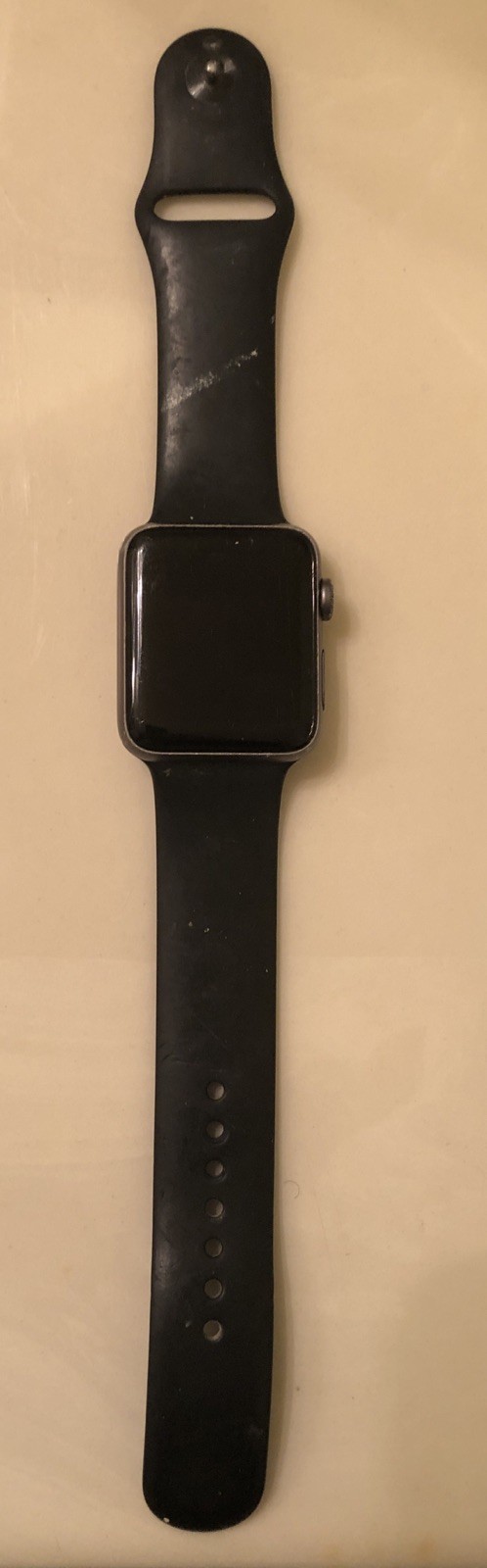 Apple Watch Series 3 42mm Silver Aluminium W/ Black Band