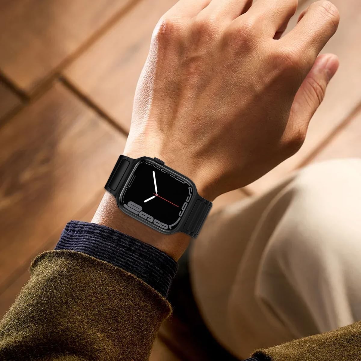 Soft Silicone Loop Band for Apple Watch Series 7 44mm – Replacement Wrist Strap