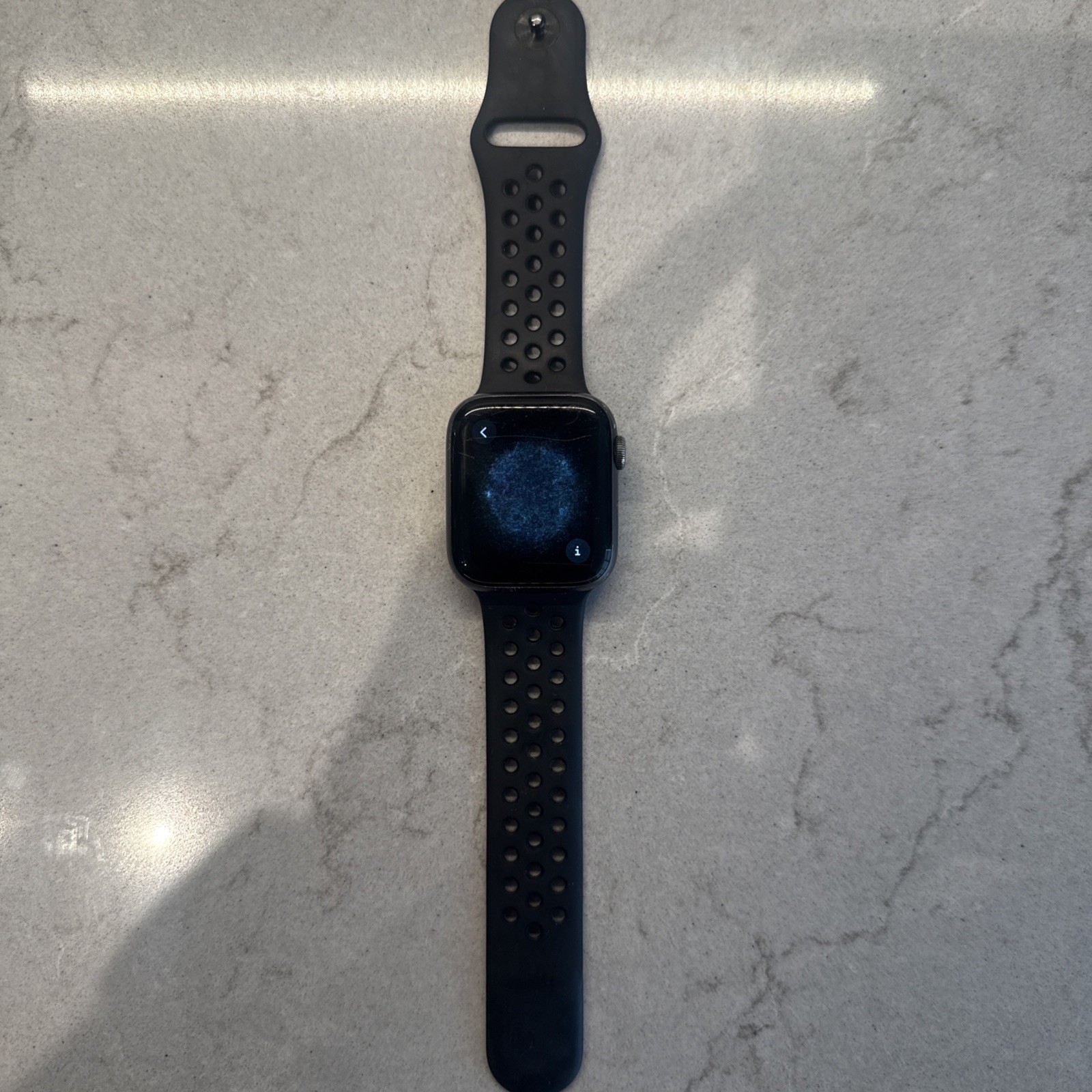 Apple Watch Series 4 44mm Space Gray Aluminum Case Black Sport Band (MTUW2LL/A)