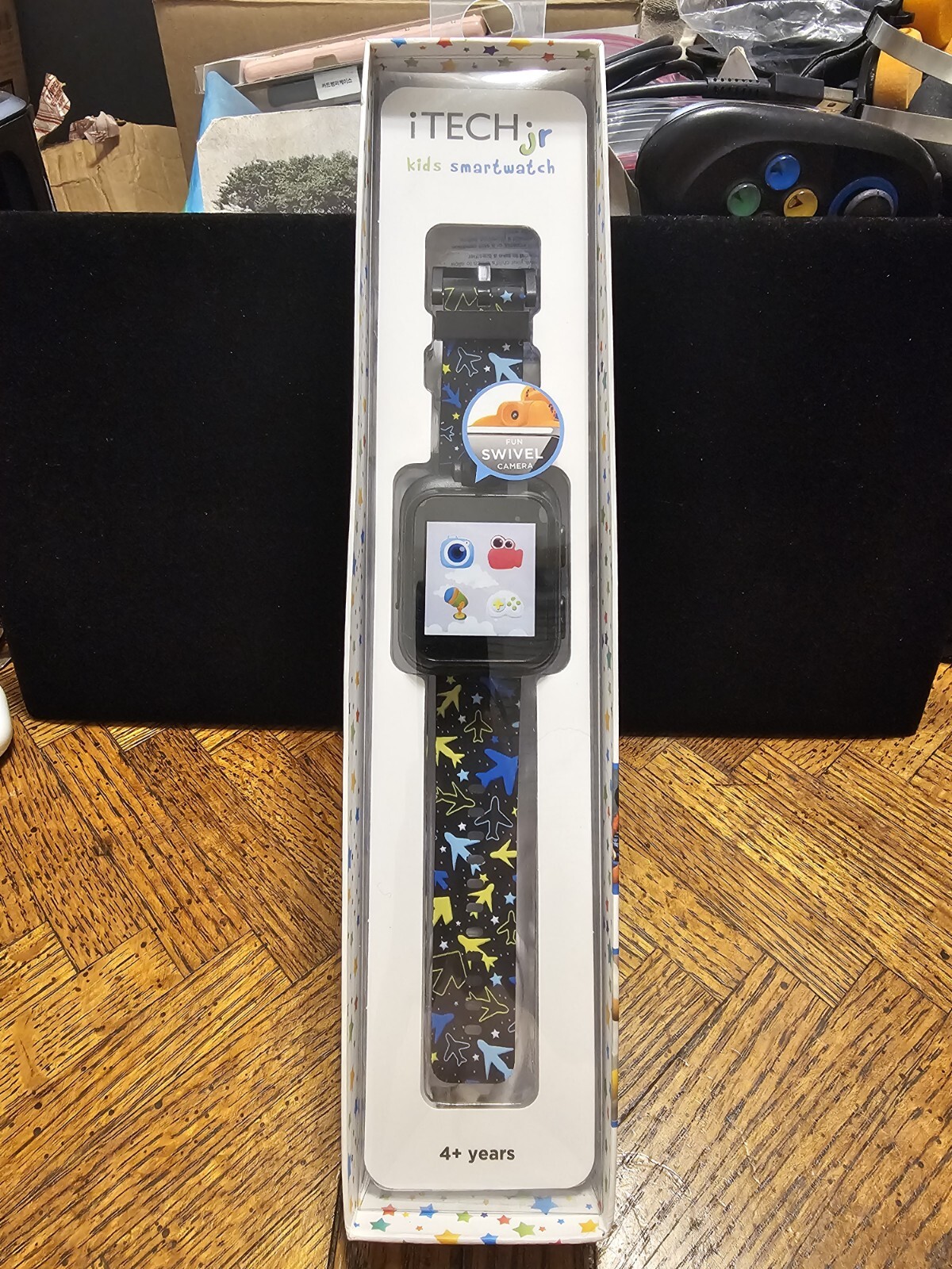 iTech Jr. Kids Smartwatch Rainbow Polka Dots With Games & Camera – Black