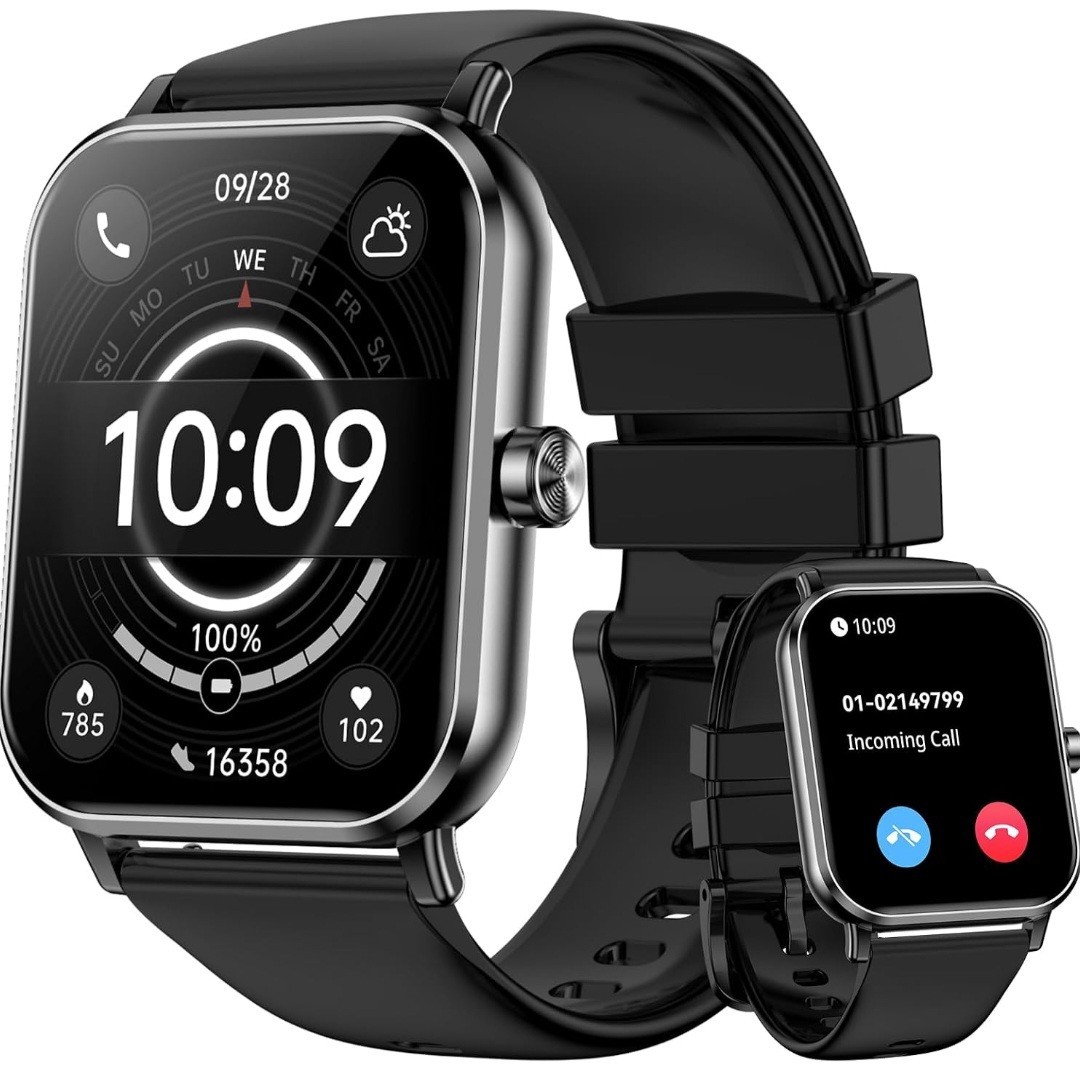Smart Watch for Men Women 1.85″ Fitness Tracker with Bluetooth Calls