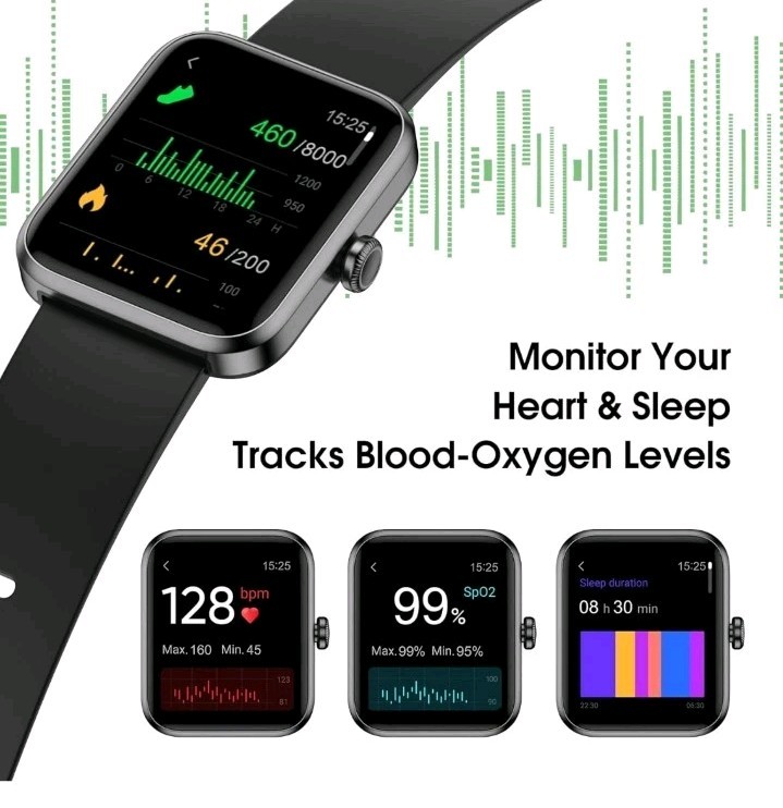 Smart Watch, Fitness Tracker with 45mm Touchcreen, Heart Rate Monitor, Blood…