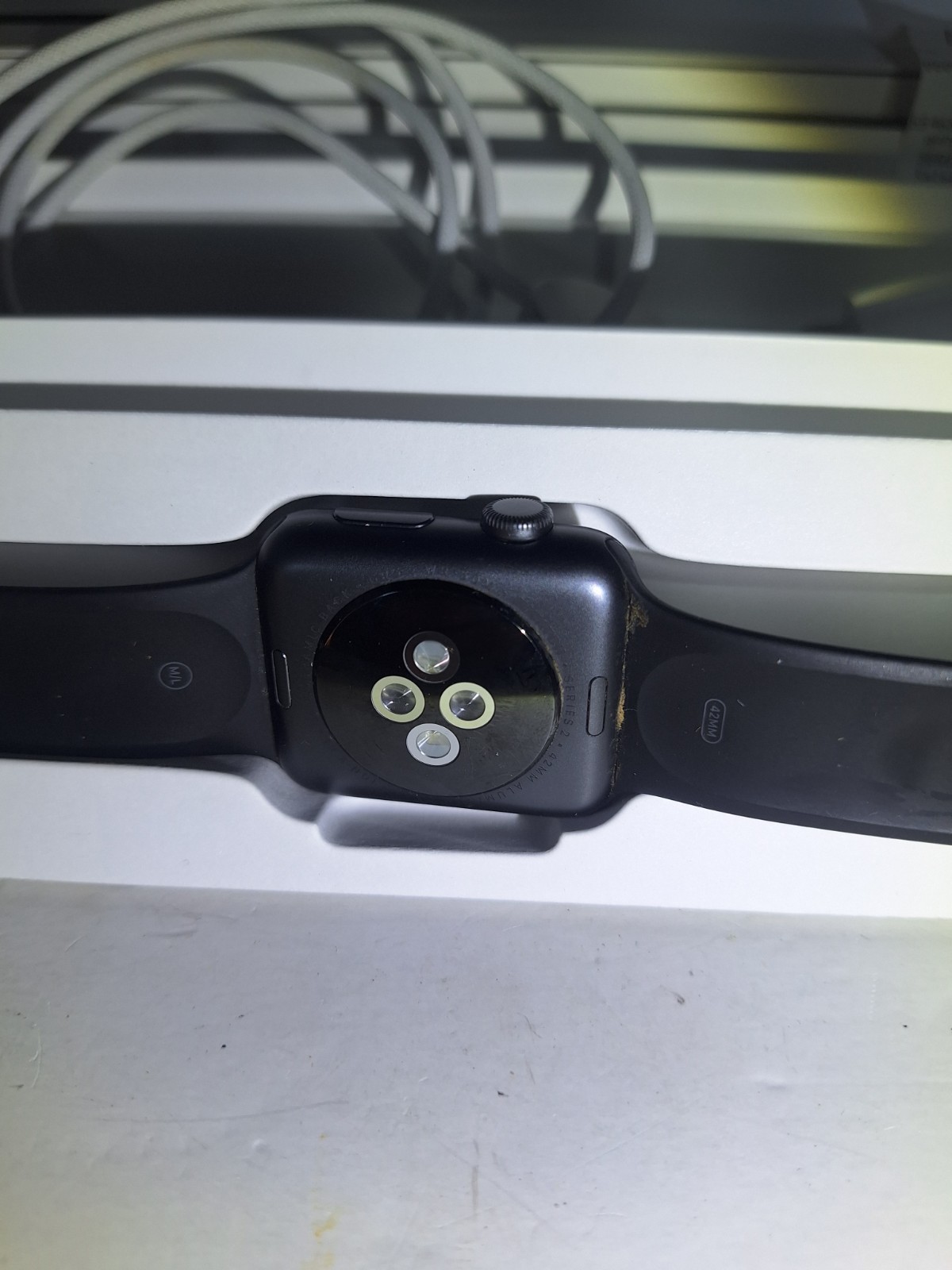 Apple Watch Series 2 42mm SpGr Al Black Sp Used Work Good Condition