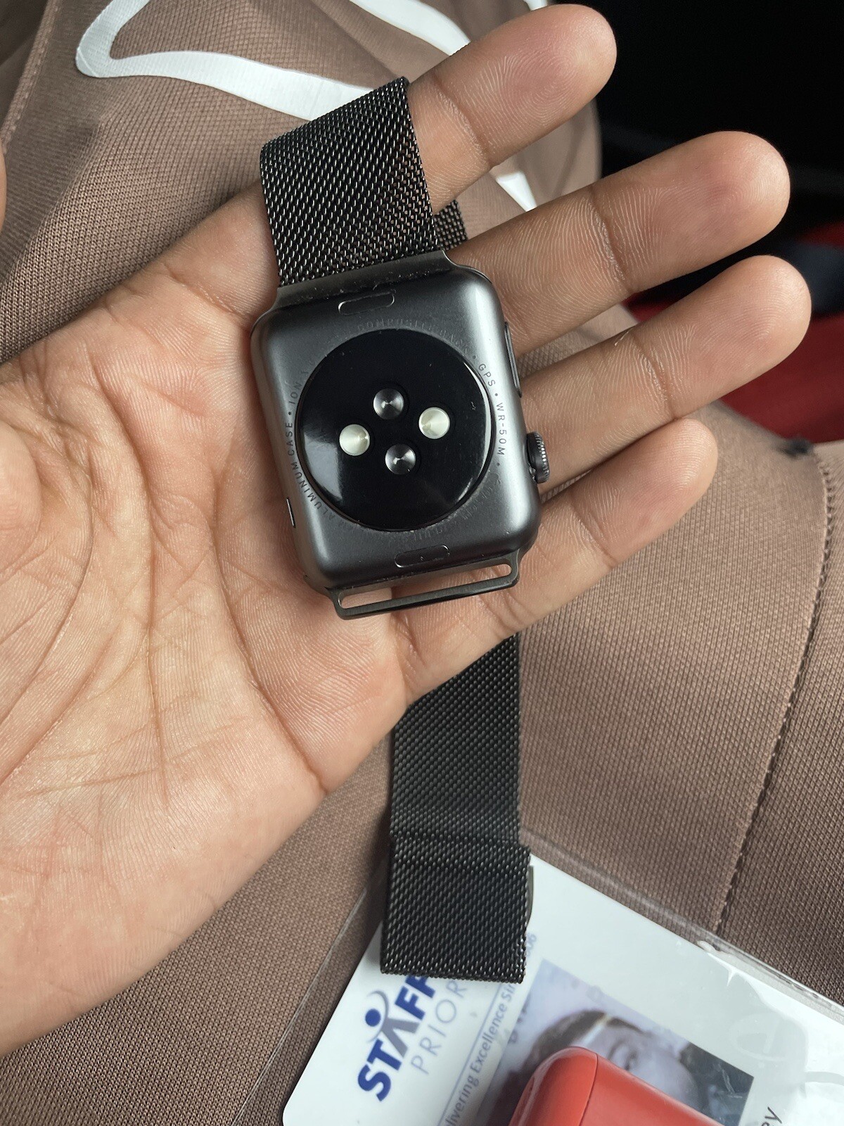 Apple A1859 Watch Series 3 42mm with Black Sport Band Unlocked – Space Gray