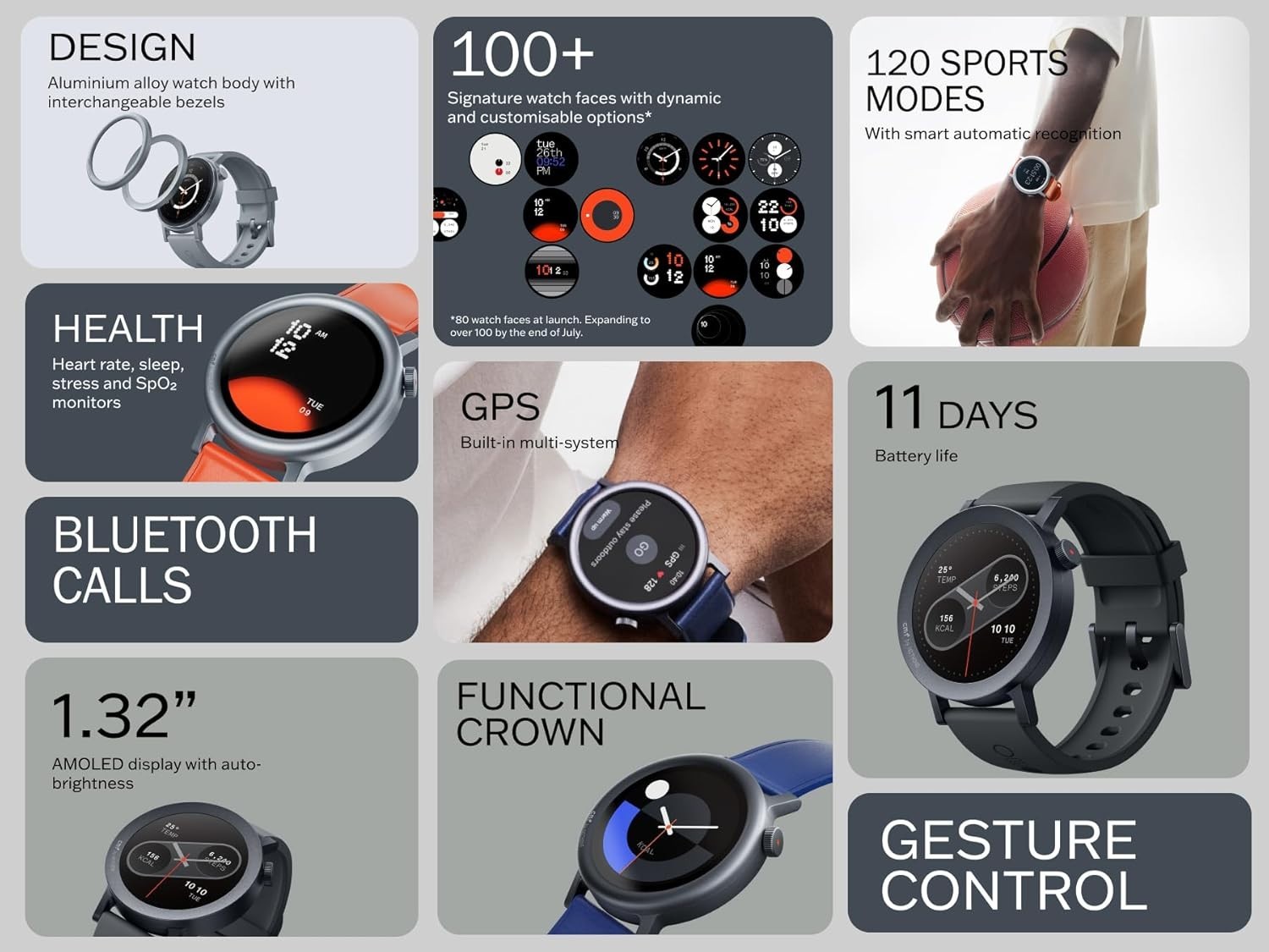 CMF by Nothing Watch Pro 2 Smartwatch 1.32” AMOLED Display 11 Days Battery Life