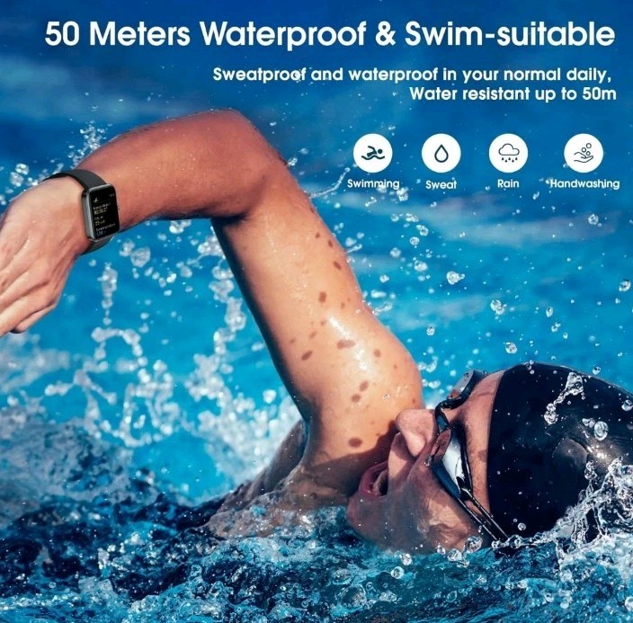 Smart Watch, Fitness Tracker with 45mm Touchcreen, Heart Rate Monitor, Blood…