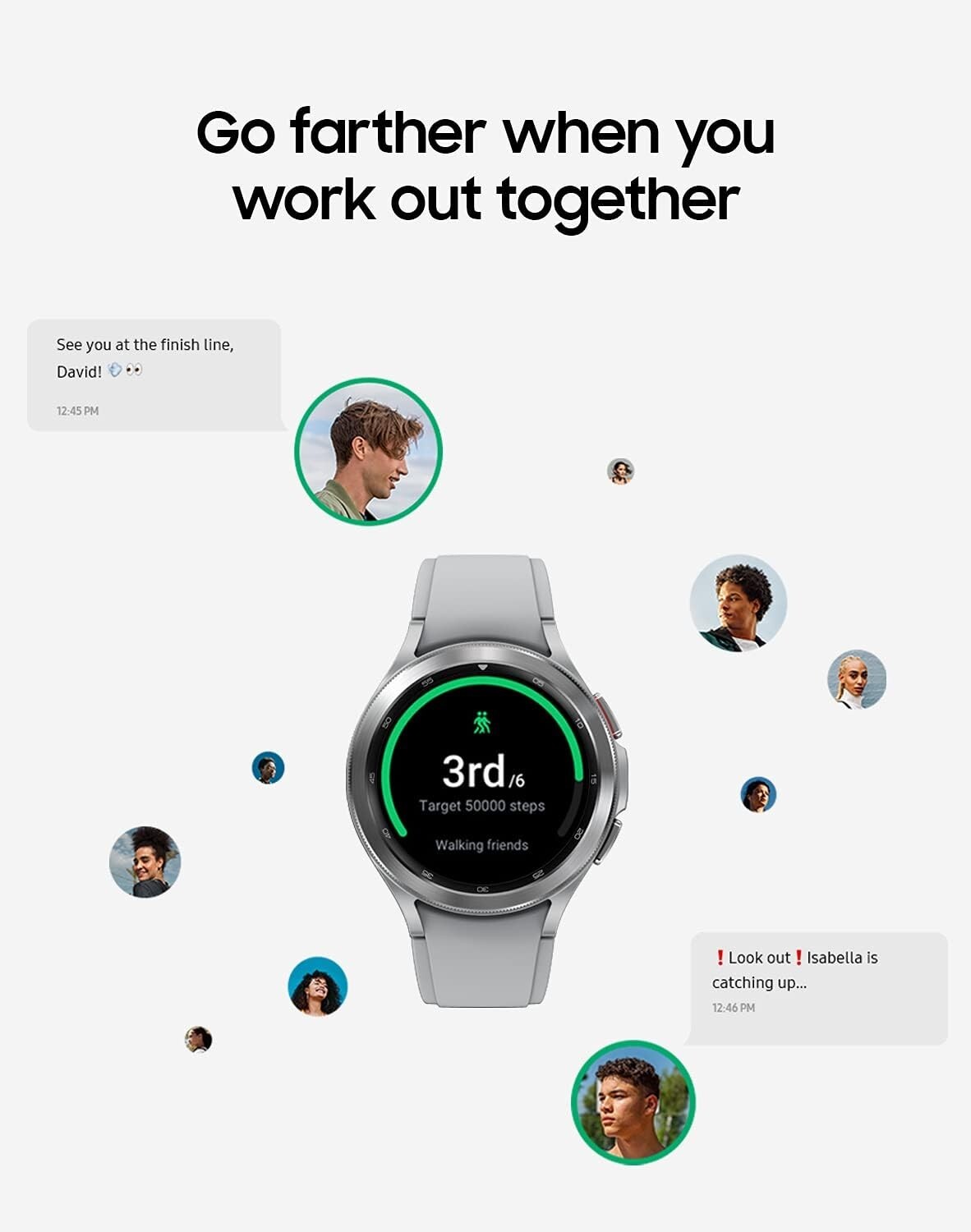 Samsung Galaxy Watch 4 Classic with Monitor Tracker for Health -46mm -LTE Silver