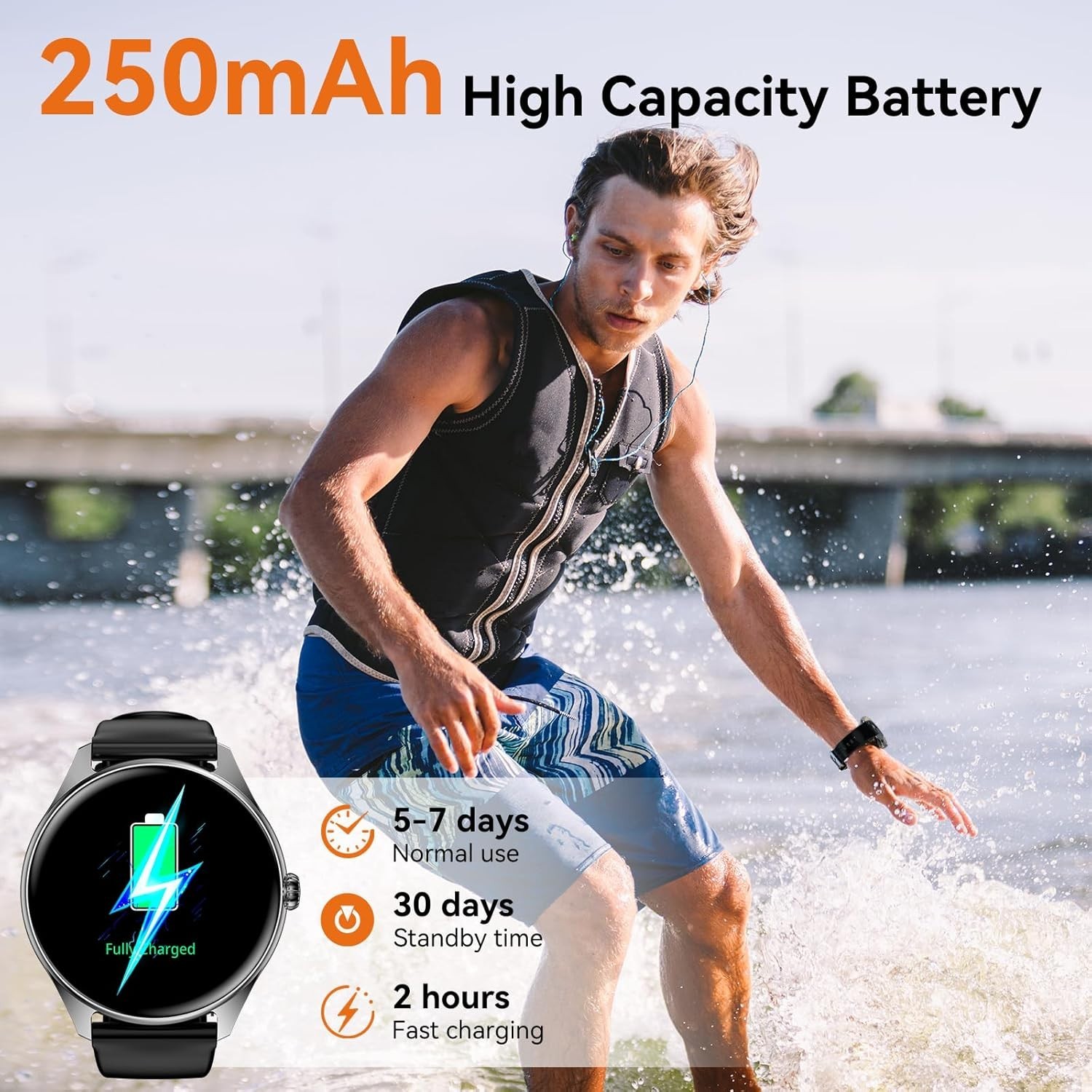 Smart Watch for Men Women, 1.43″ AMOLED Display Smartwatch