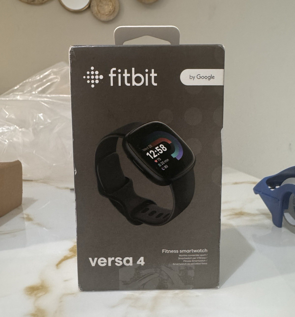 Fitbit Versa 4 40mm Smartwatch Black Aluminum Case Silicone Band GPS HR Sleep