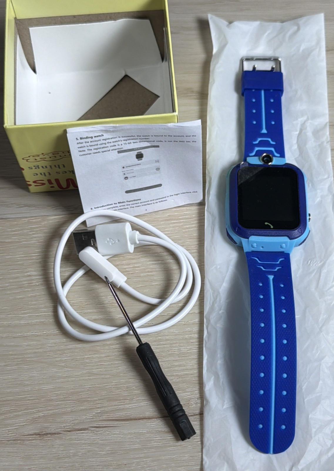 T23~ Setracker2 Kids Smart Watch Anti-lost Safe LBS Tracker SOS Call Blue/4