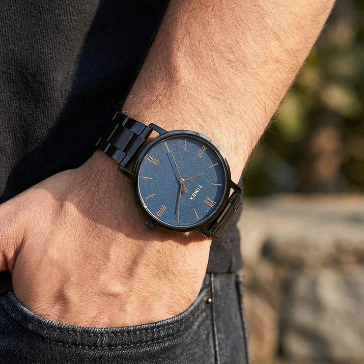 TIMEX Blue Dial Stainless Steel Analog Watch – For Men TWTG80SMU