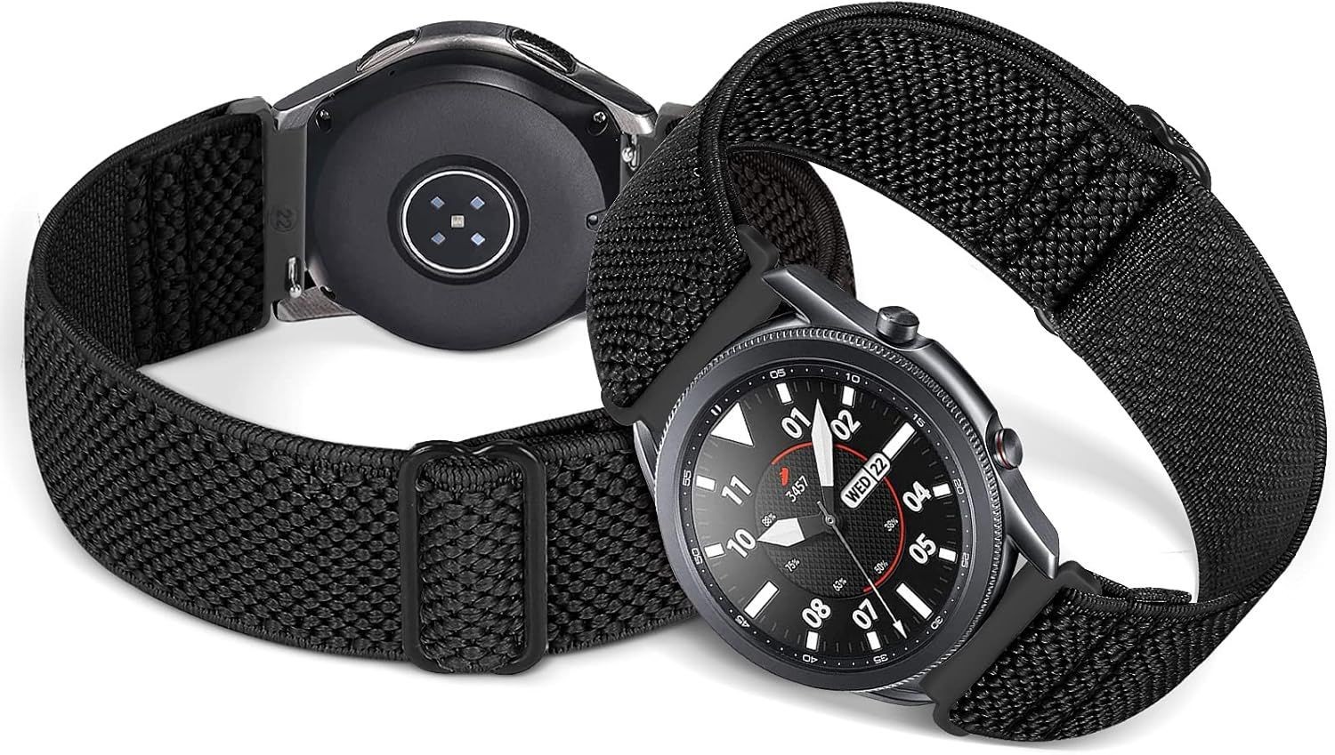 Adjustable Stretchy Nylon Strap Compatible with 20mm Watch Bands