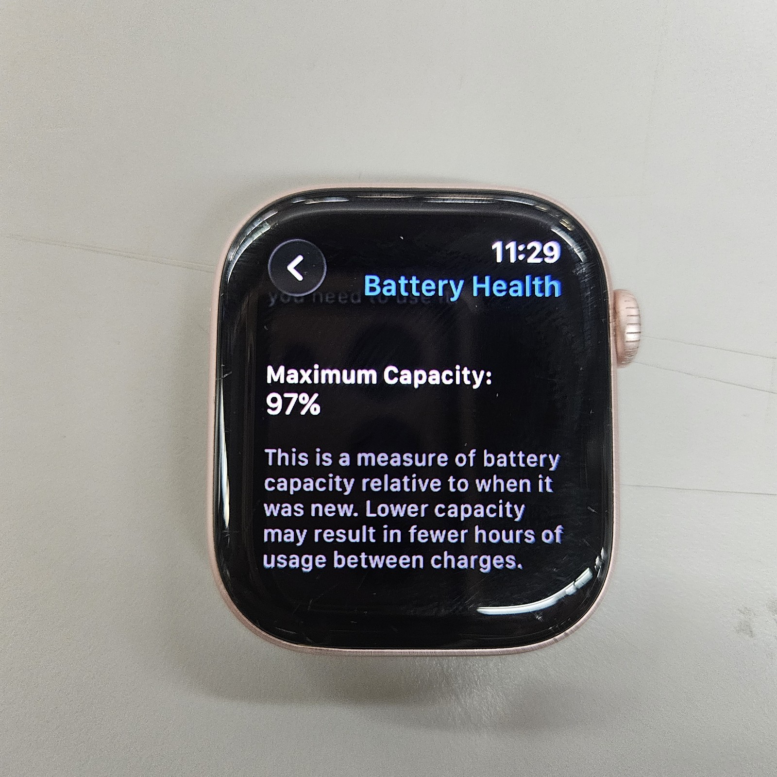 Apple Watch Series 10 42mm Rose Gold with Black Sport Band Battery H. 97%