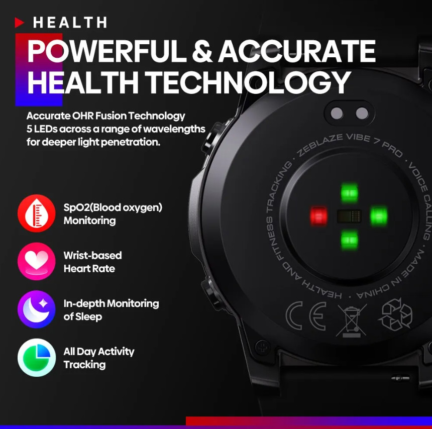 Gear Smart Watch VIBE 7 PRO Voice Calling Waterproof Fitness for Men and Women