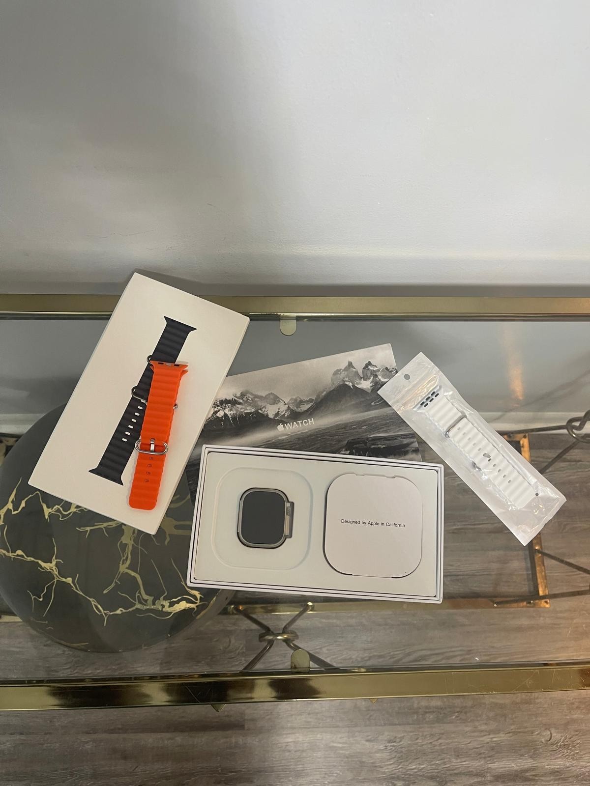 Apple Watch Ultra 3 49mm Titanium Silver Case GPS 32GB iOS White Silicone Band