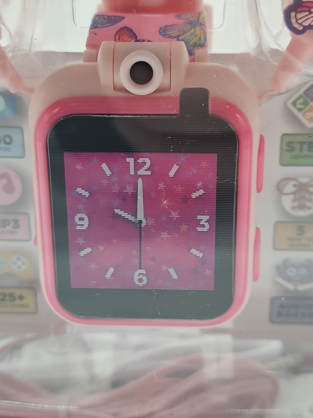 ITECH Jr. Kids Smartwatch Butterfly Band Earbuds W/MP3 Jack 25+ STEM Games