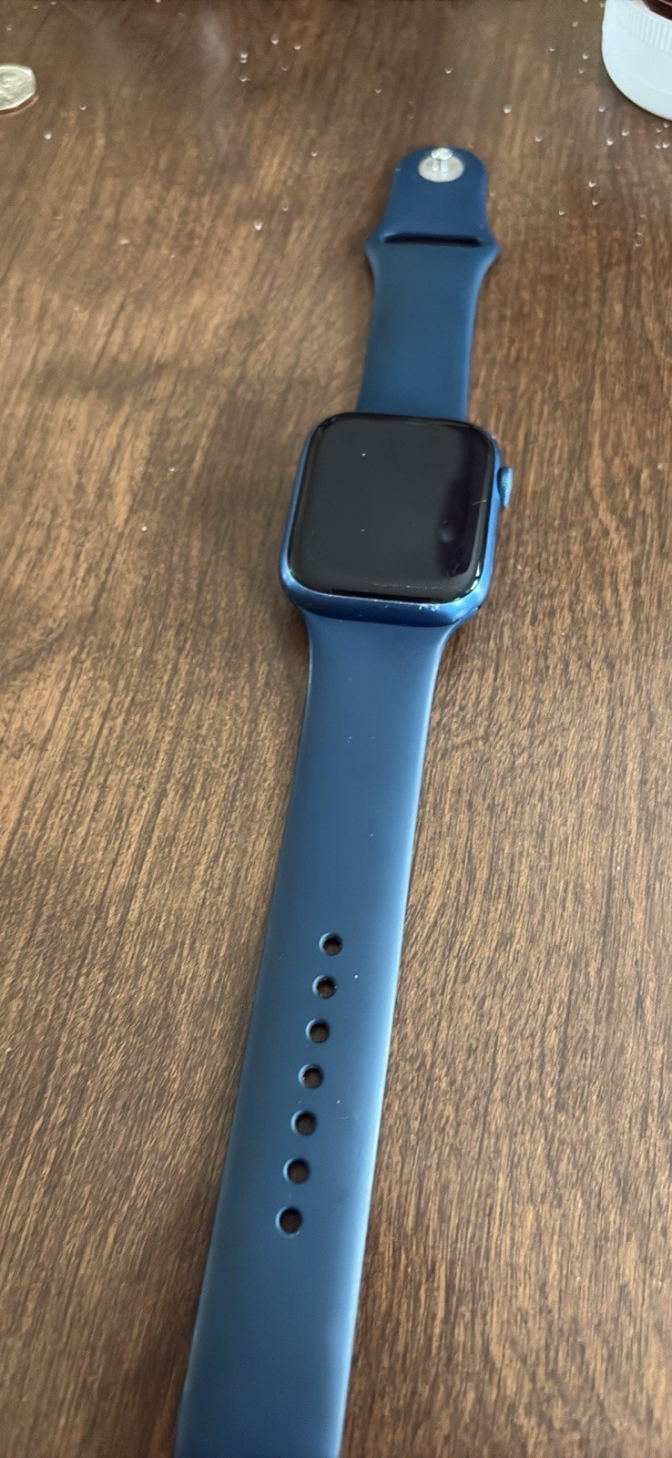 Apple Watch Series 7 45mm Blue Aluminum Case with Abyss Blue Sport