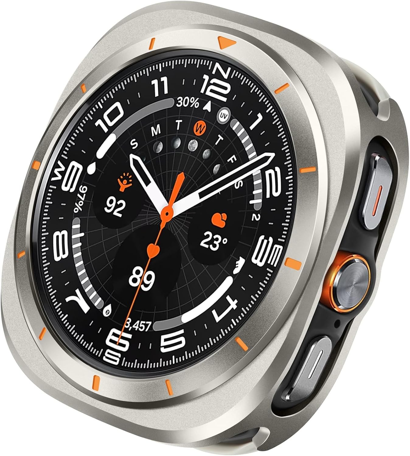 Metal Case For Samsung Galaxy Watch Ultra 47mm Rugged Thin Hard Frame Cover