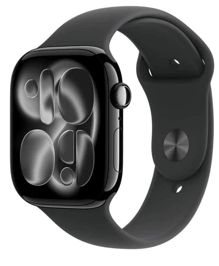 NEW – Apple Watch Series 11 46 mm GPS Black – S/M Black Sport Band.
