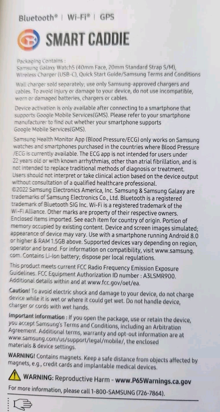 Samsung Galaxy Watch5 40mm Golf Edition – Excellent with Box