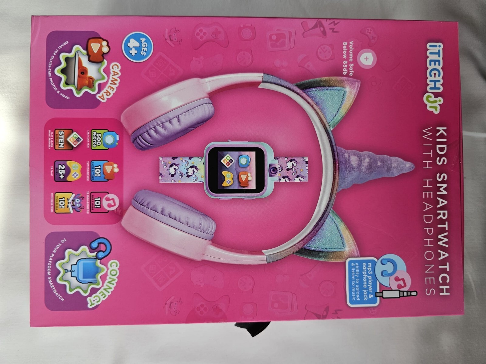 iTECH Jr Kids Girls Smartwatch With Headphones – Pink Unicorn (Open – Box / New)