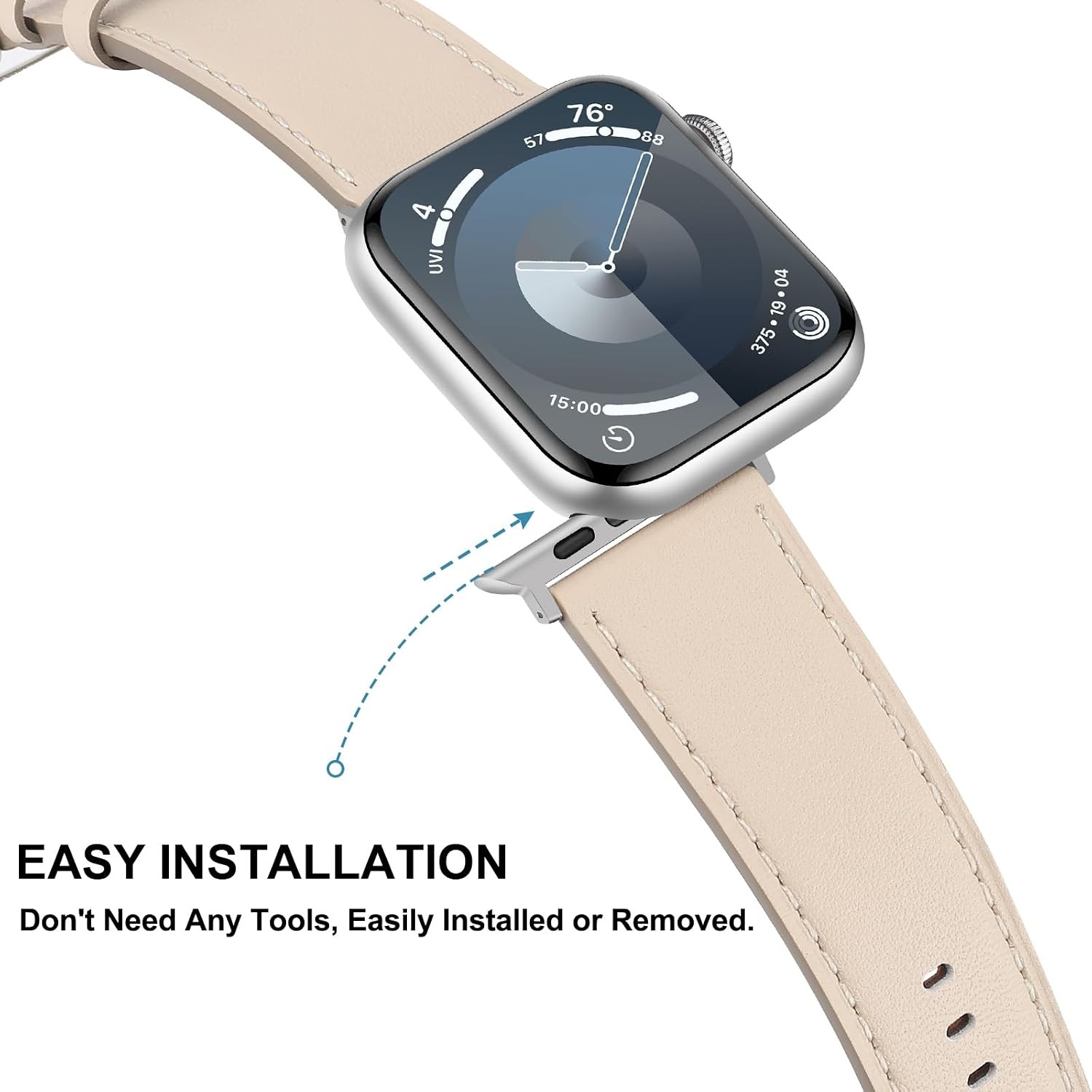 Genuine Leather Band for Apple Watch Ultra SE Series 10 49/46/45/44/42/41/40/38m