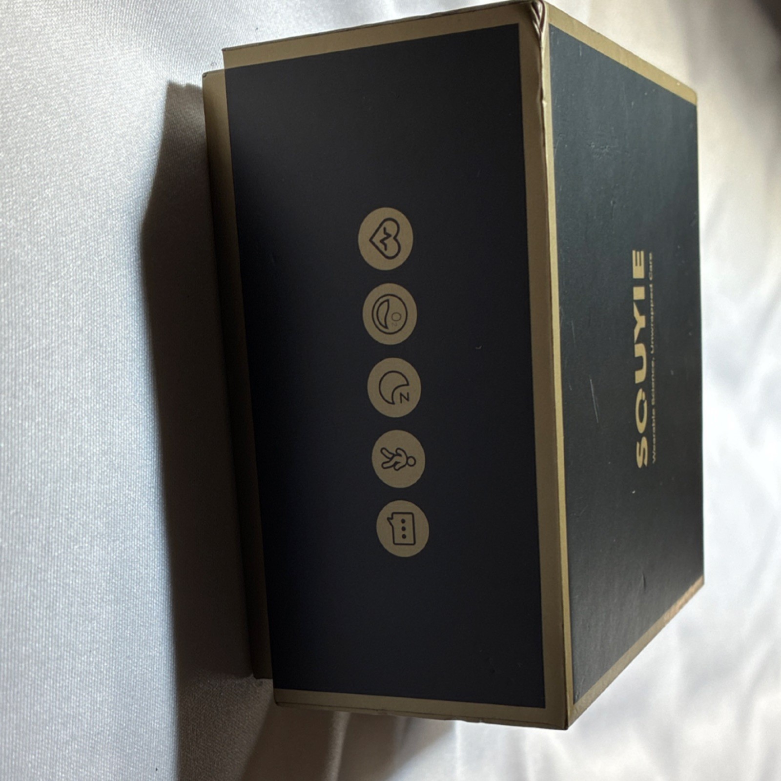SOUYIE Smart Watch Black Aluminum Case Black Silicone Band Wearable Technology