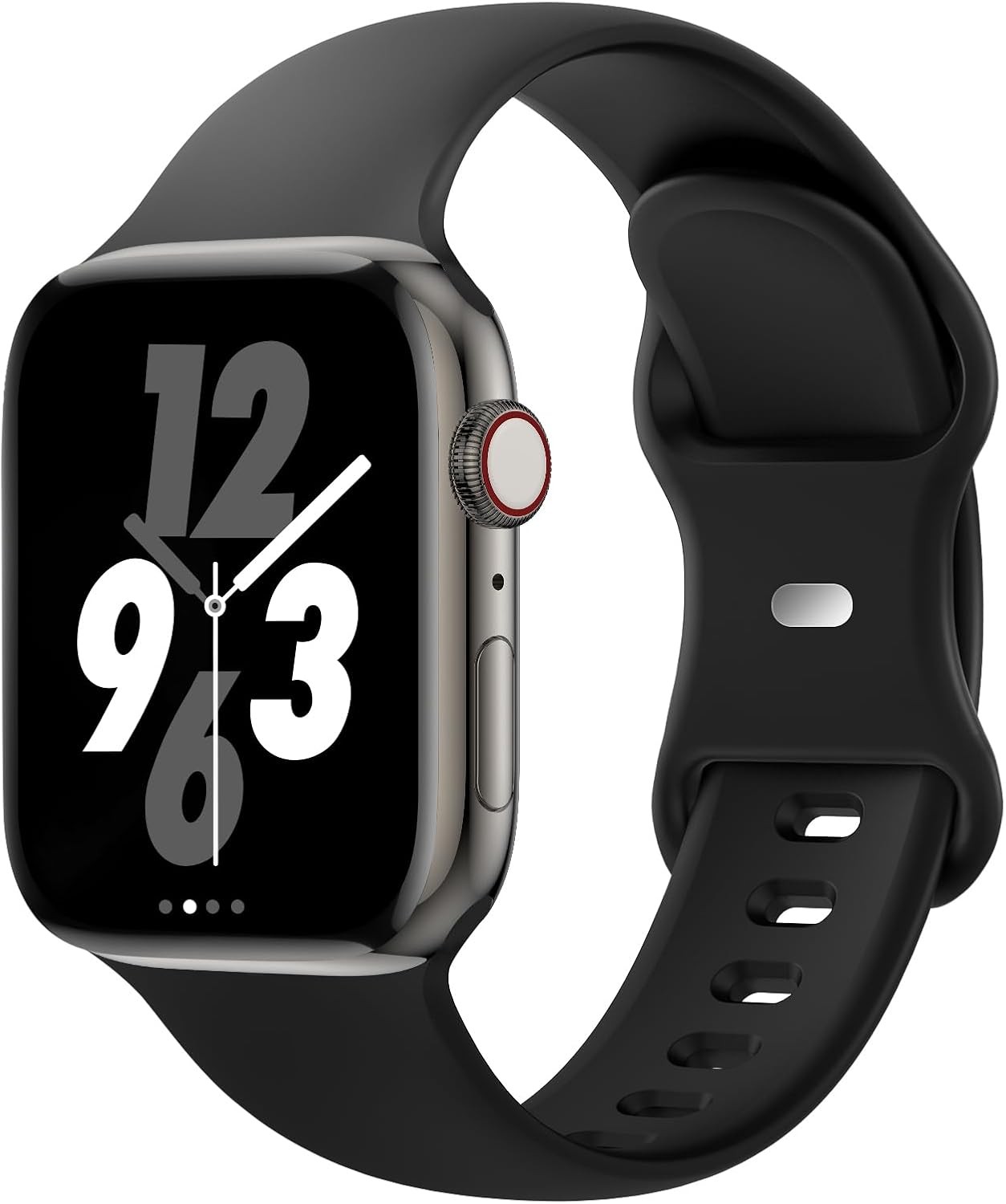 Black Soft Silicone Wristband for Apple Watch 38mm 40mm Series 11/10/9 Men Women