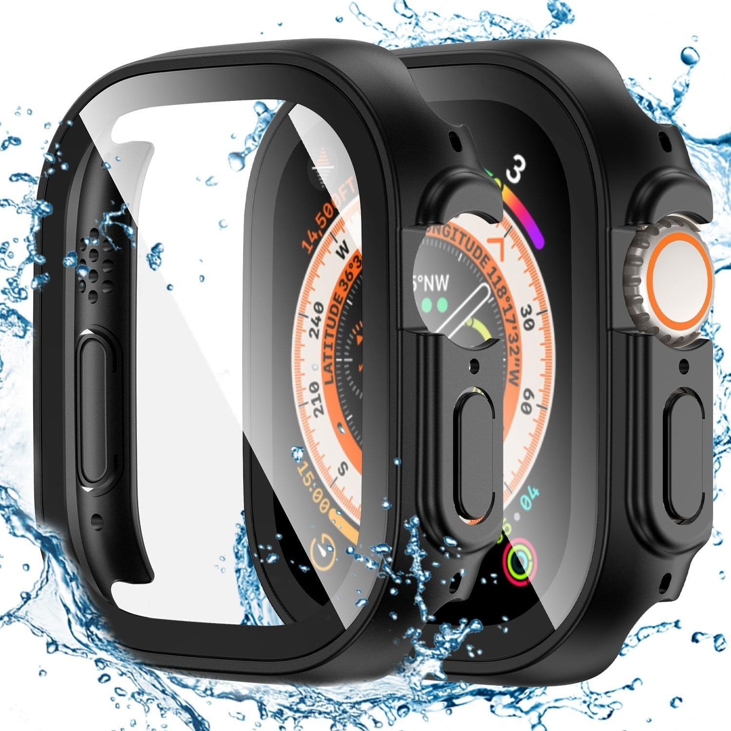 Waterproof Screen Protector Case for Apple Watch Ultra 3/Ultra 2 49mm Bumper