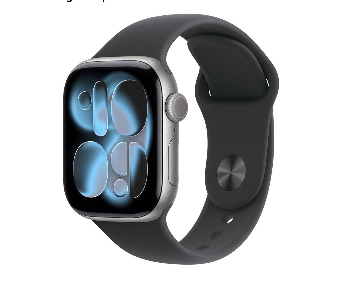 Apple Watch Series11 42mmCell Space Gray Case wBlack Sport Band M/L MF8C4LW/A.A8