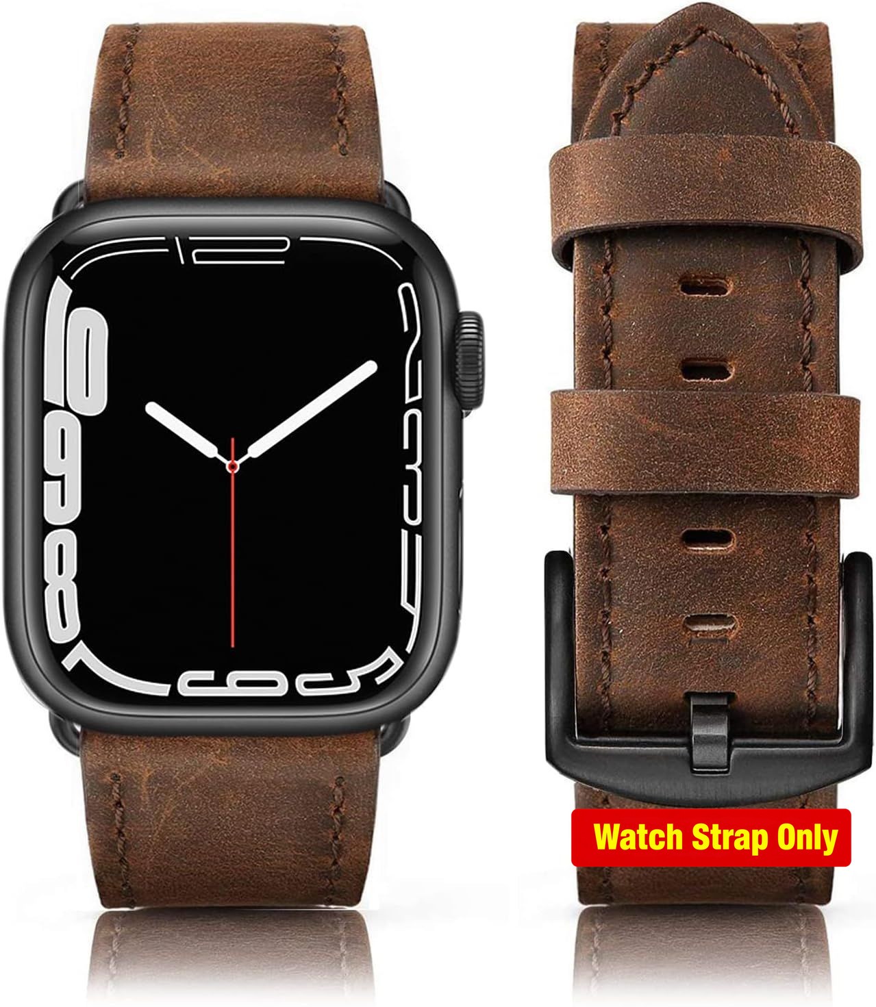 Vintage Genuine Leather Strap Compatible with Apple Watch 44mm Series 1/2/3