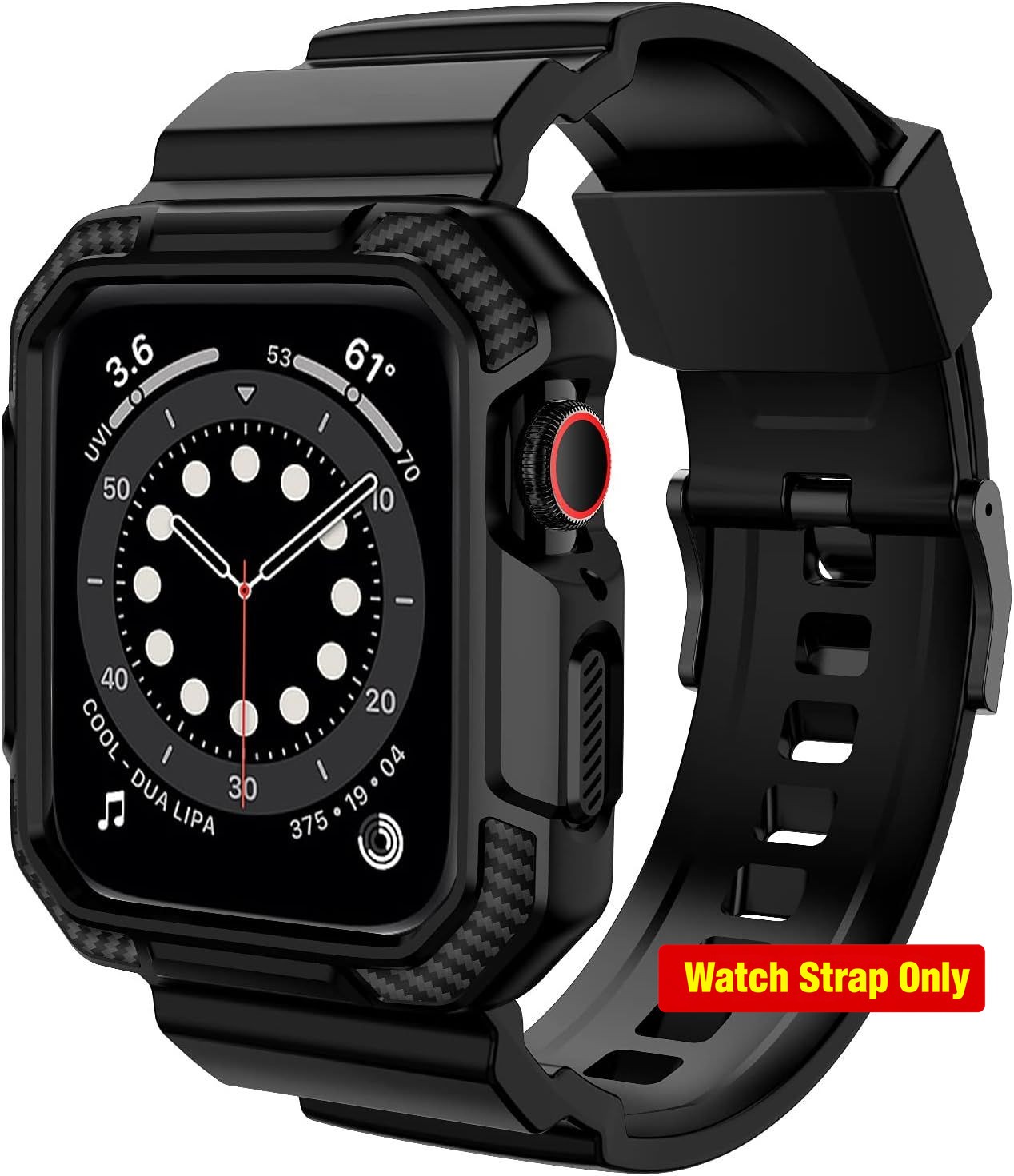 Shockproof Strap Compatible with Apple Watch 45mm/44mm/42mm Matte Black