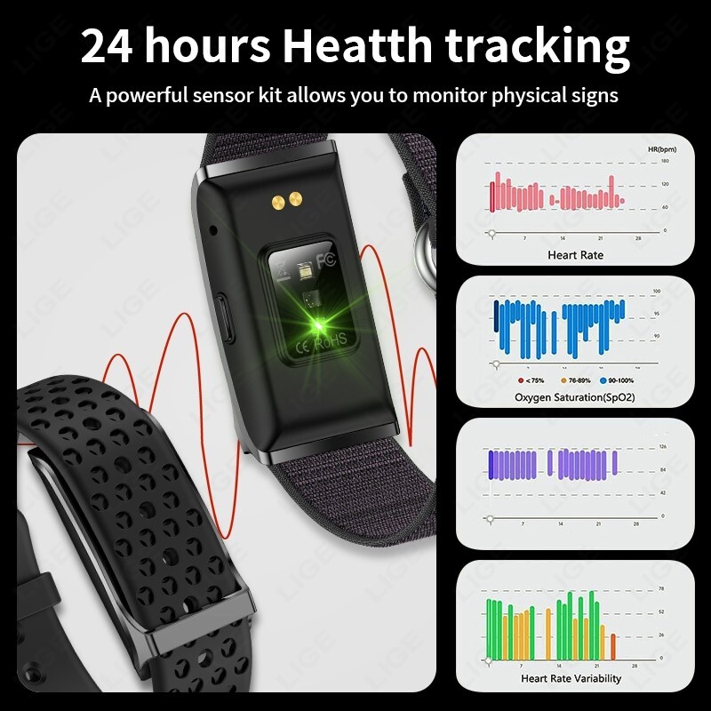 🔥Smart Watch Men Women Screenless Fitness Tracker Waterproof For iPhone Samsung