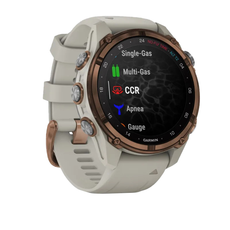 Garmin Descent Mk3i, 43mm Bronze Titanium, Gray Band w/ Descent T2 Transceiver