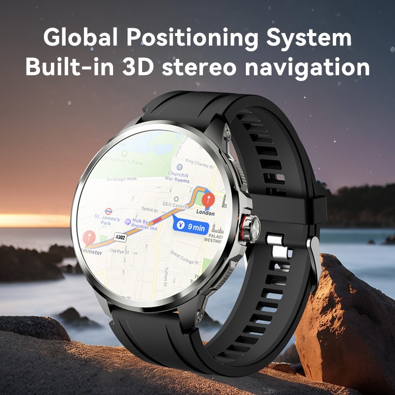 4G Smart Watch Android 1.75″ AMOLED Display Camera GPS NFC Heart Rate Tracker