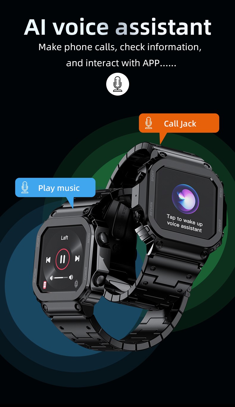 Smart Watch Bluetooth Calling Waterproof Health Monitor For IOS Android New