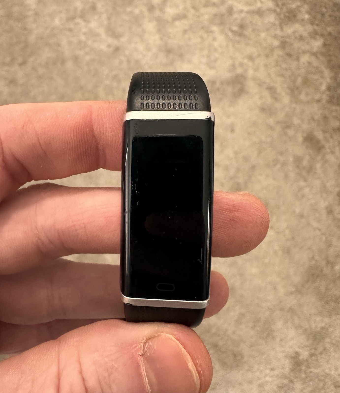 LETS COM Black Smart Watch Fitness Tracker Steps Heart Rate