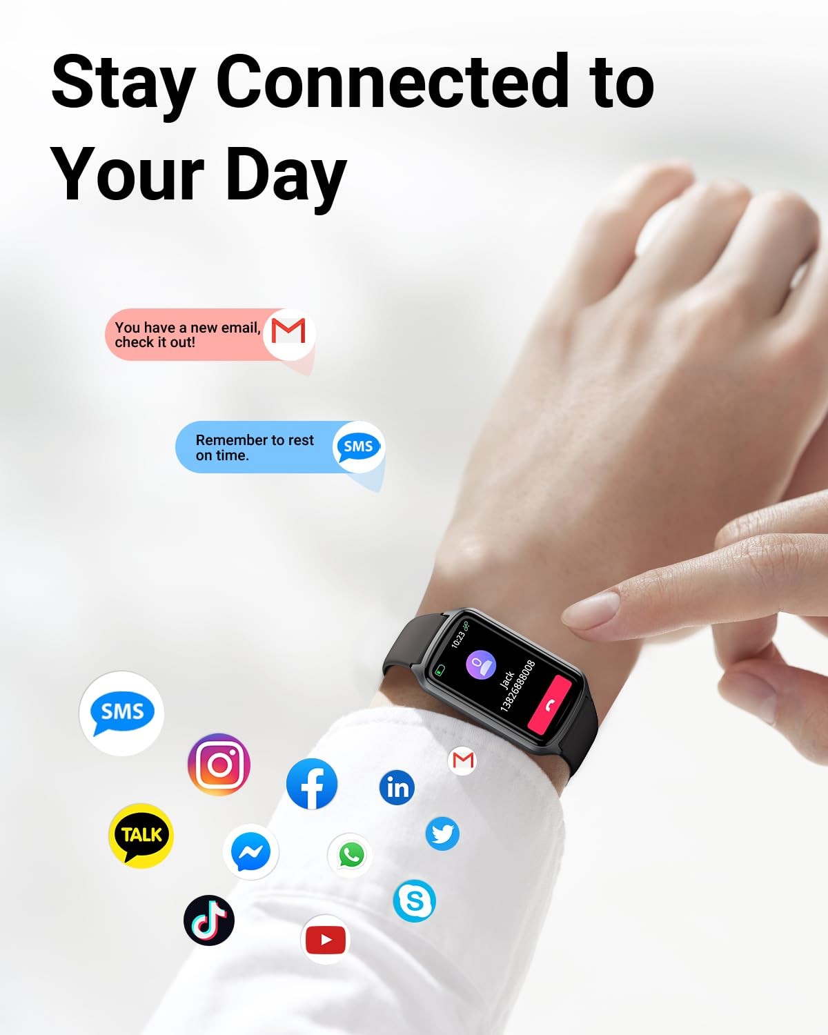 Health Fitness Tracker with 24/7 Heart Rate, Blood Oxygen, Blood Pressure, Sl…