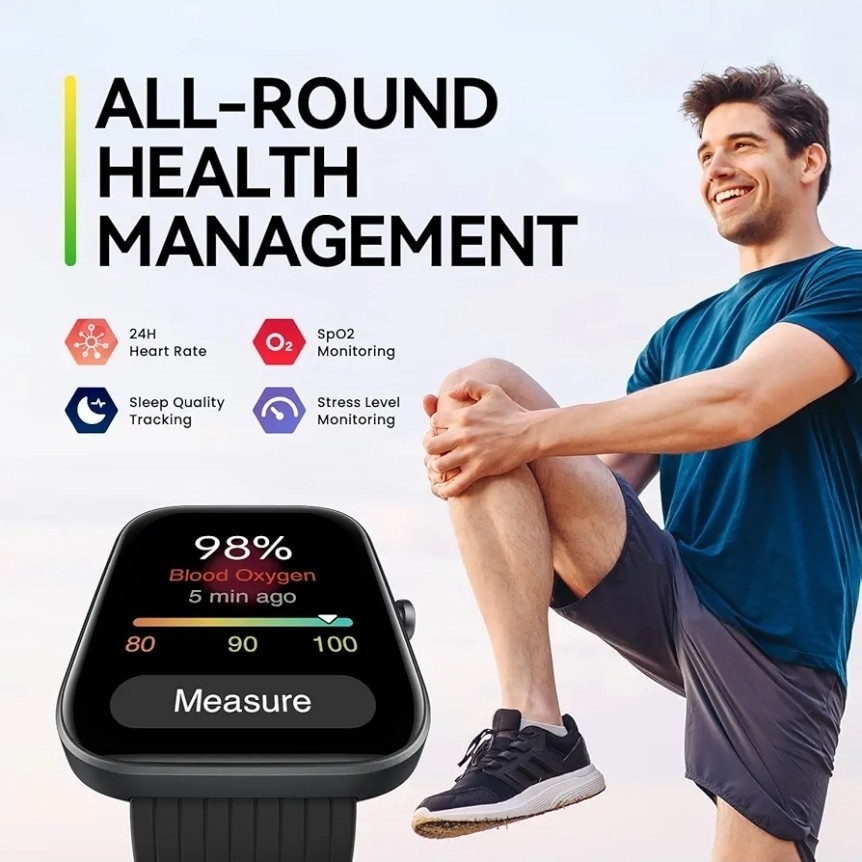 Amazfit Bip 3 Pro Smart Watch for Men, GPS, 14-Day Battery Life, Activity…