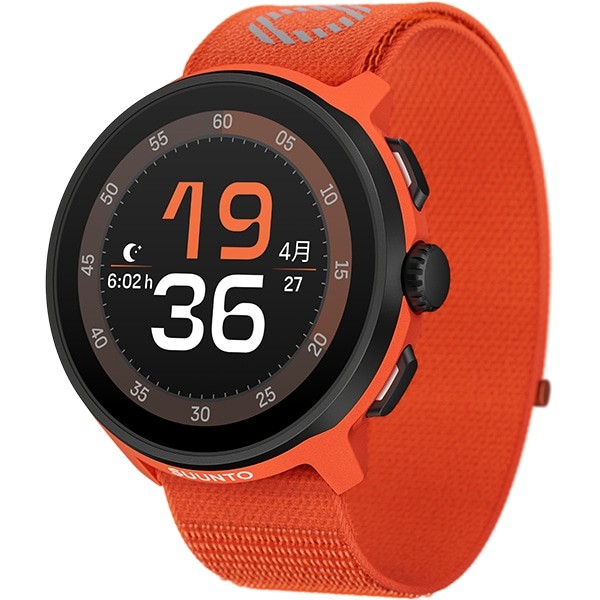 SUUNTO RUN CORAL ORANGE 46mm Textile Strap AMOLED GPS Smartwatch SS051112000