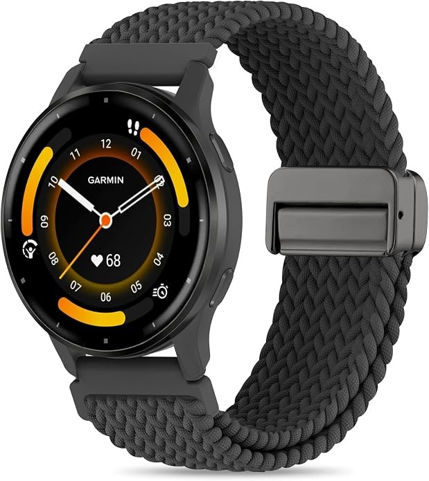 1 Pack Nylon Strap Compatible with Garmin Venu 3/4 45mm and Forerunner 265/255 W
