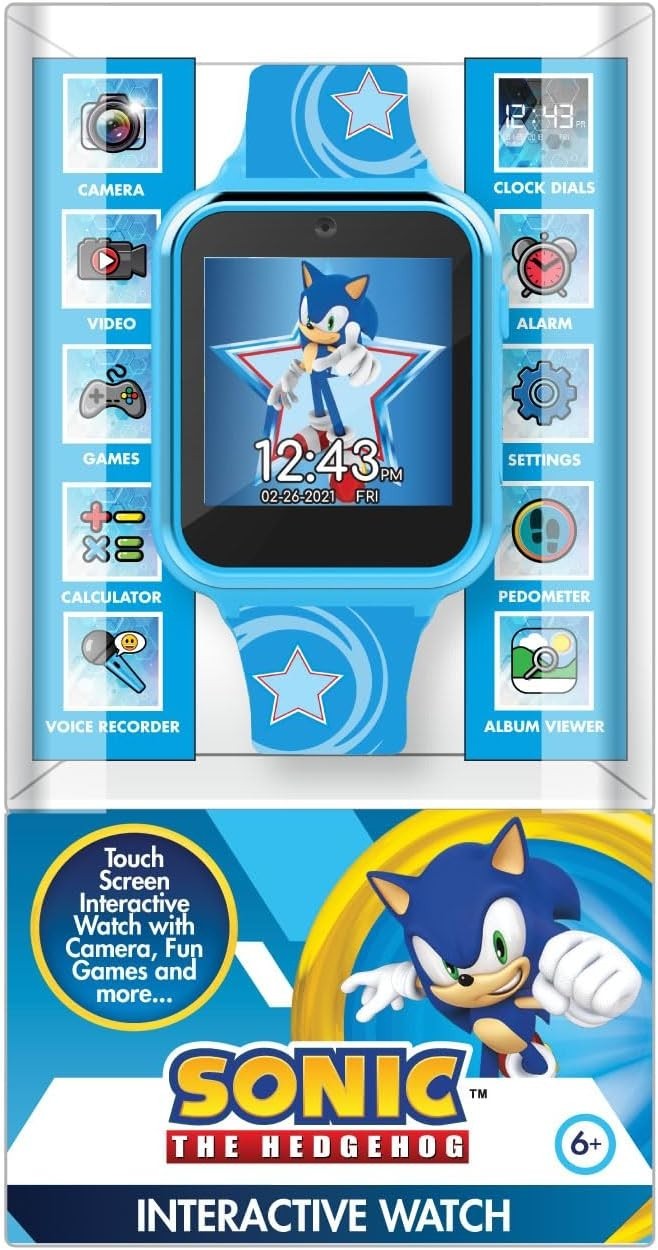 Trendy Sonic Kids Smartwatch – Touchscreen Fun with Selfie Cam & Learning Games