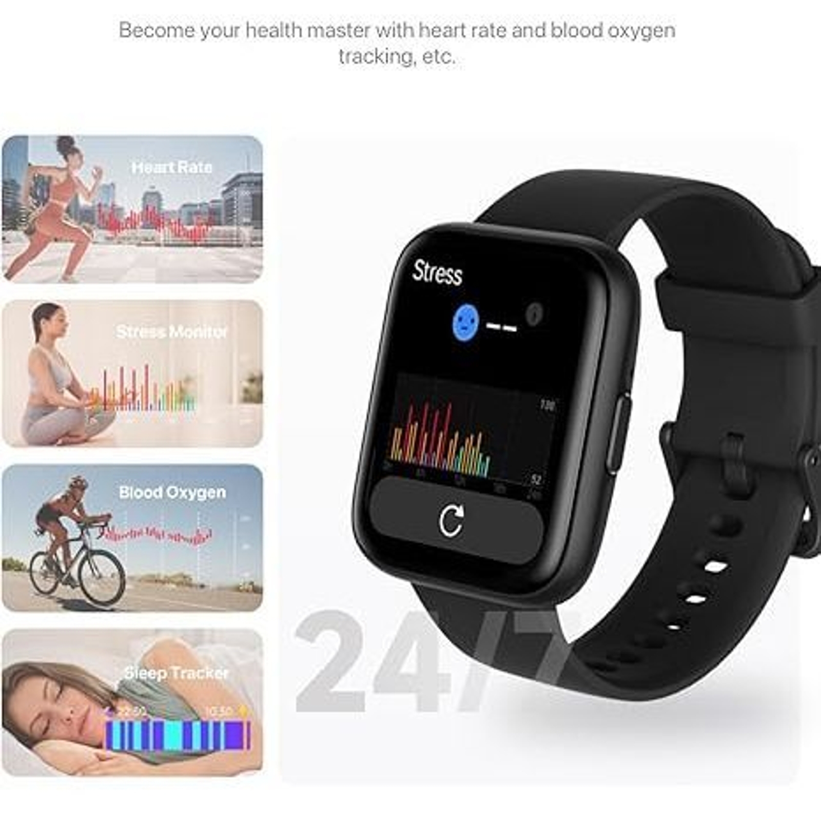Smart Watch Answer/Make Calls/Quick Reply/AI Voice Assistant, 1.83″ for Android