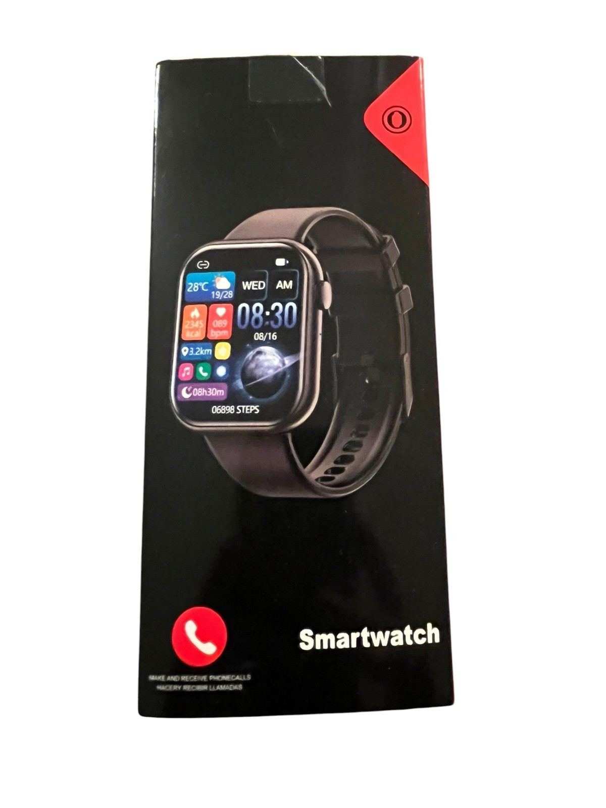 Women’s Smartwatch Wearable Sleep Monitor Music Notifications Pink/ Rose Gold