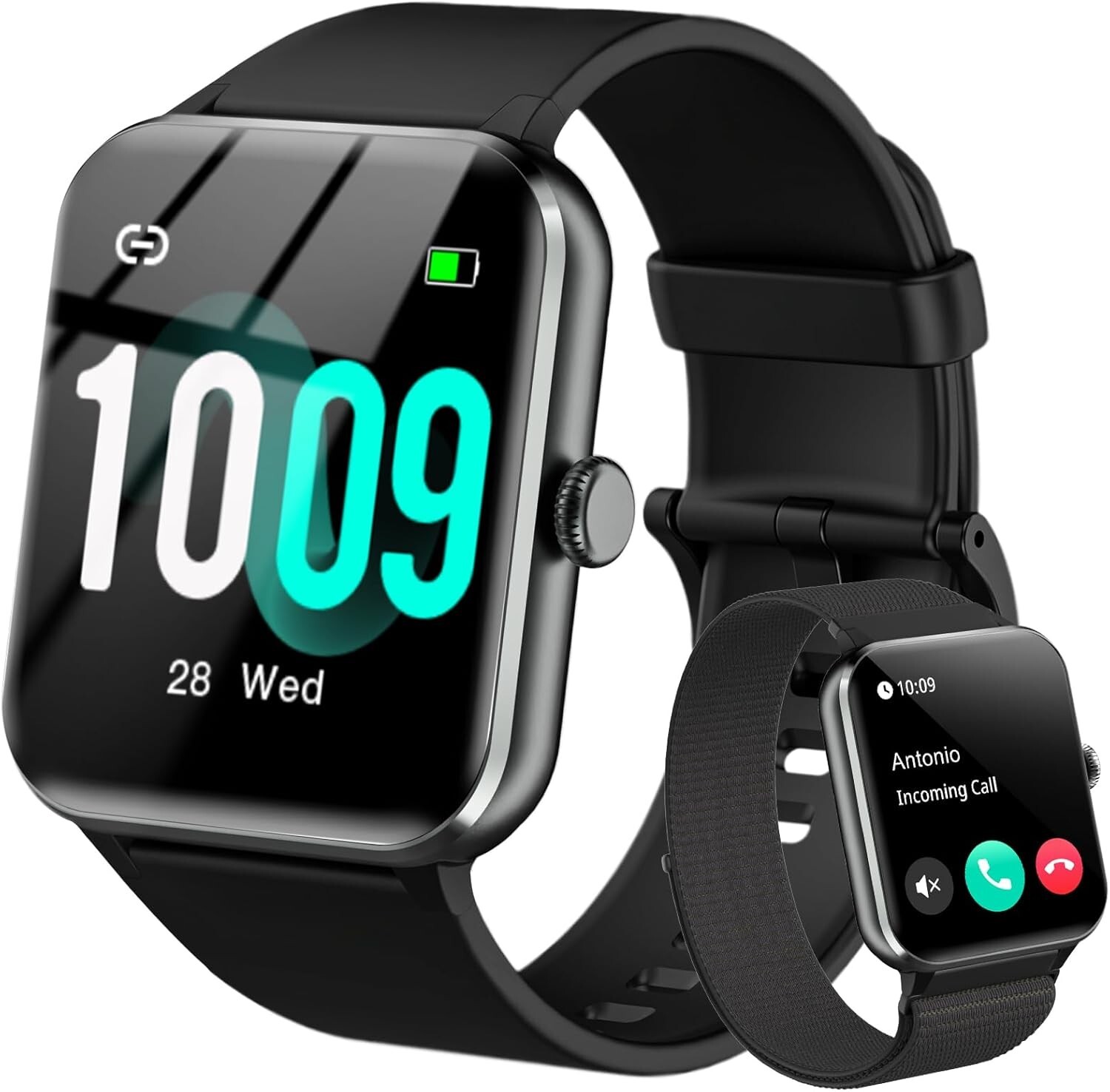 IOWODO Smart Watch(Answer/Make Call), 1.85″ Smartwatch for Men Women, with AI…