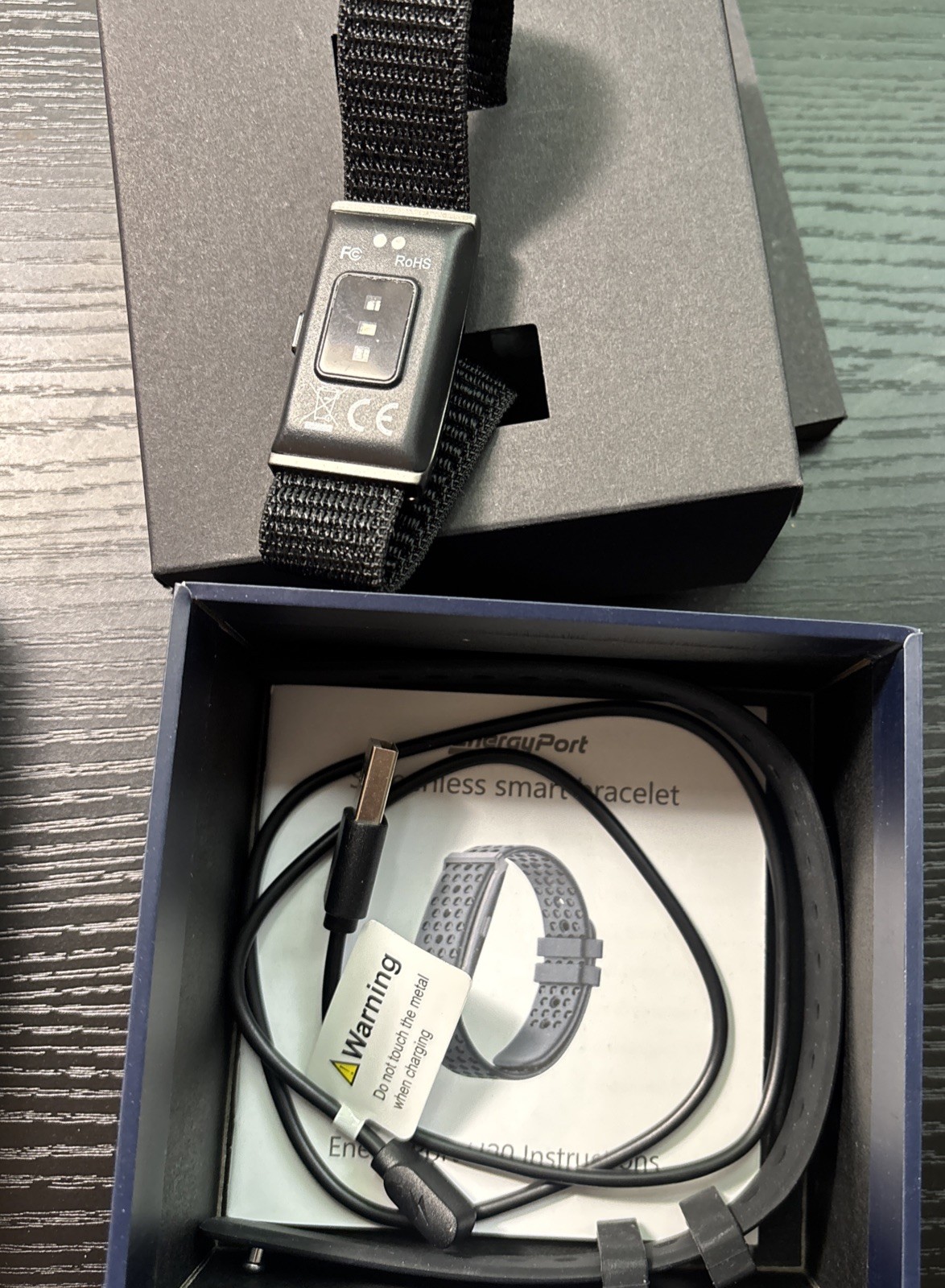 Energy Port Smart Bracelet with Blood Oxygen/Blood Pressure Monitor New Open Box