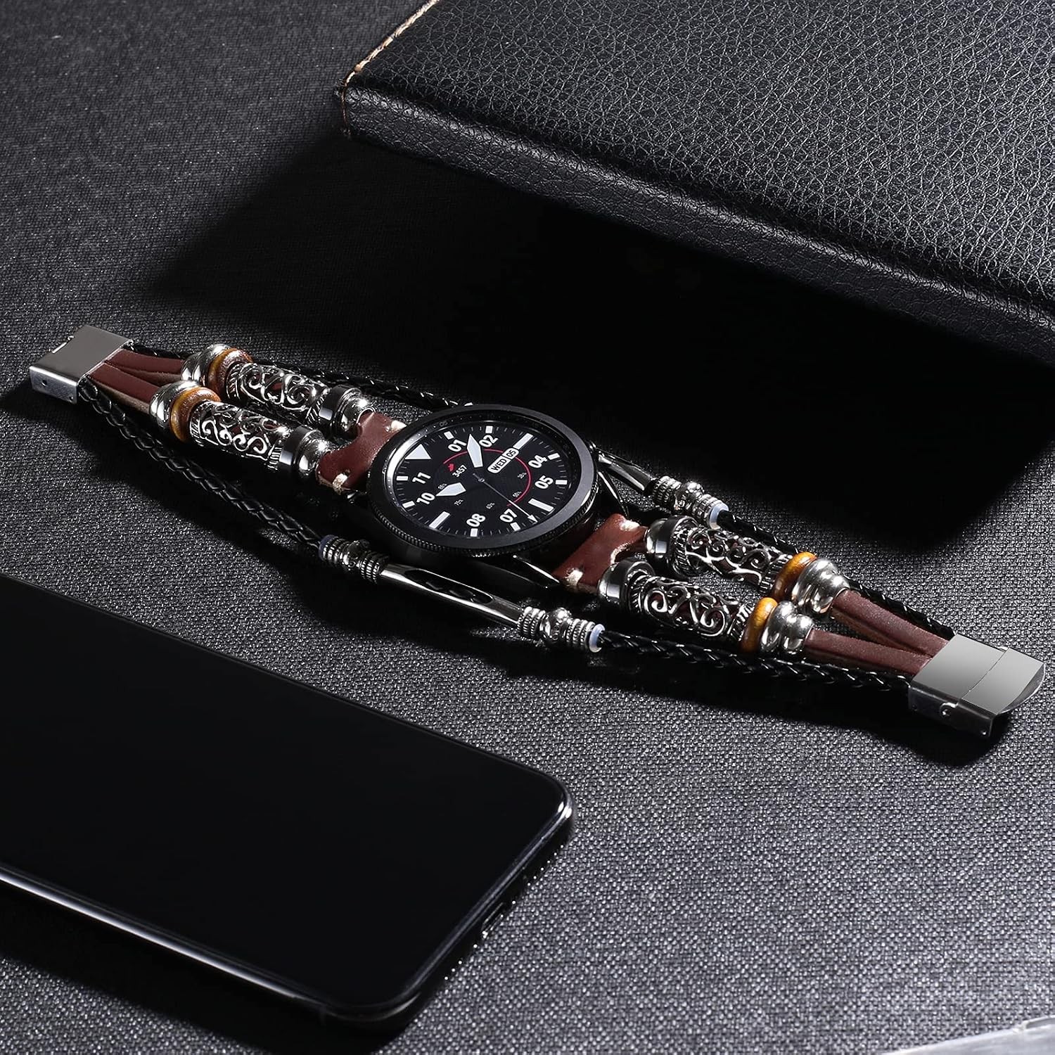 20mm Leather Band for Samsung Galaxy Watch 5 Pro 44mm & Other Models