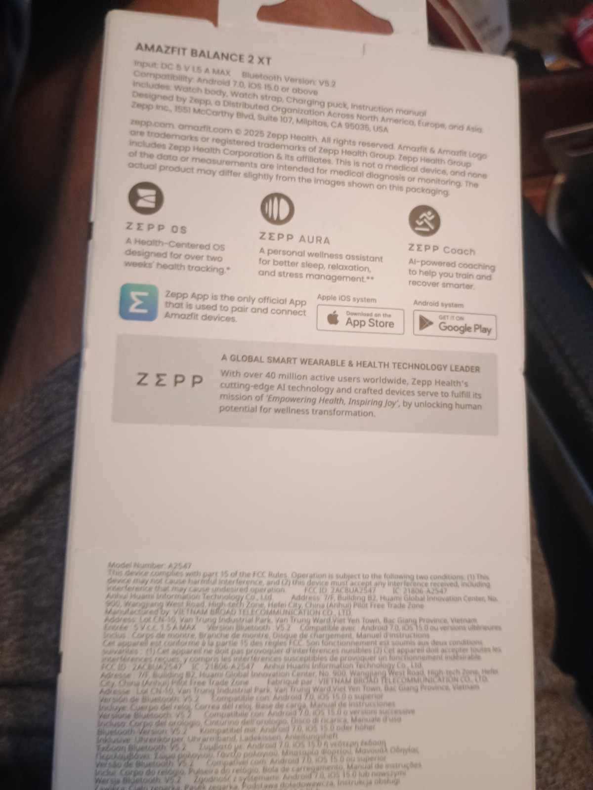 Amazfit – Balance 2 XT Smartwatch 47mm Silicone – Gray / Black – Open Box